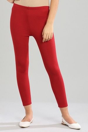 Red Yarn-dyed Tights