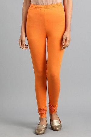Orange Knitted Churidar