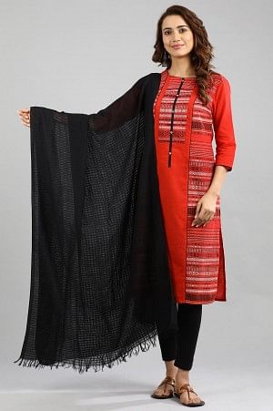 Black Yarn-dyed Dupatta