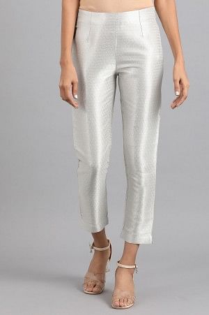 Silver Slim Pants