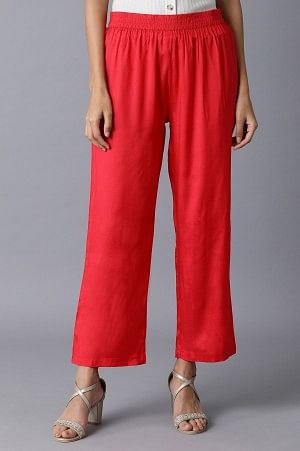 Coral Red Parallel Pants