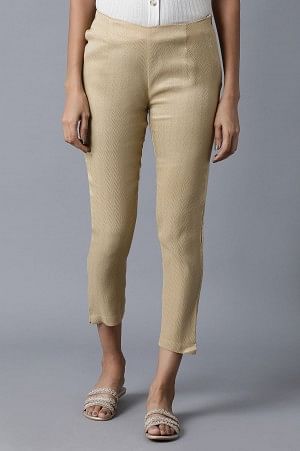 Gold Zari Slim Pants