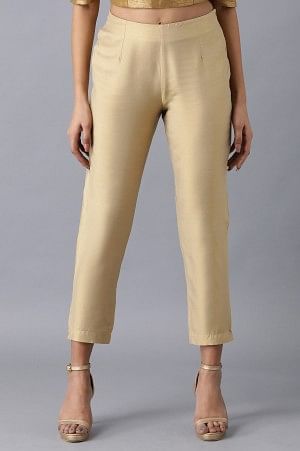 Light Gold Solid Pants