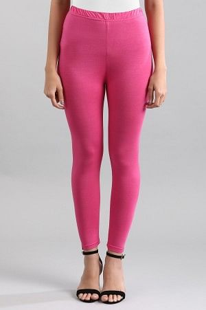 Pink Solid Tights