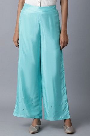 Turquoise Parallel Pants