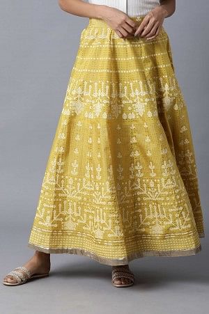 Mustard Yellow Kalidar Skirt