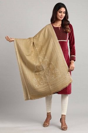 NoName shawl Green/Golden Single discount 65% WOMEN FASHION Accessories Shawl Golden 