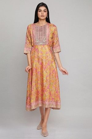 Multicoloured Dress With Side Ties