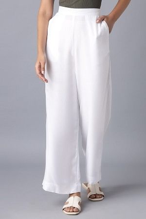 White Basic Trousers