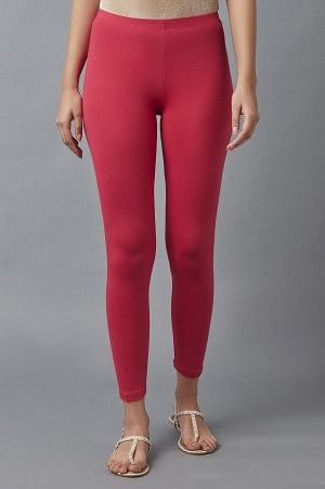 Red Cotton Lycra Tights