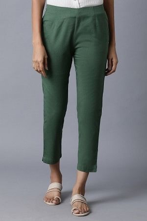 Dark Green Slim Pants