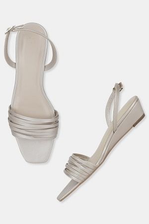 Gold Square Toe Solid Wedge-WCARTER