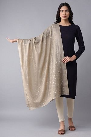 Light Brown Knitted Shawl 