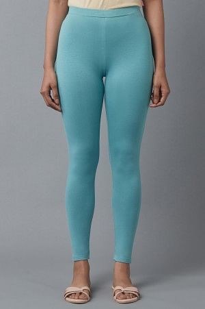 Blue Ankle Length Tights