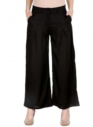 Black Tailored Volume Pants