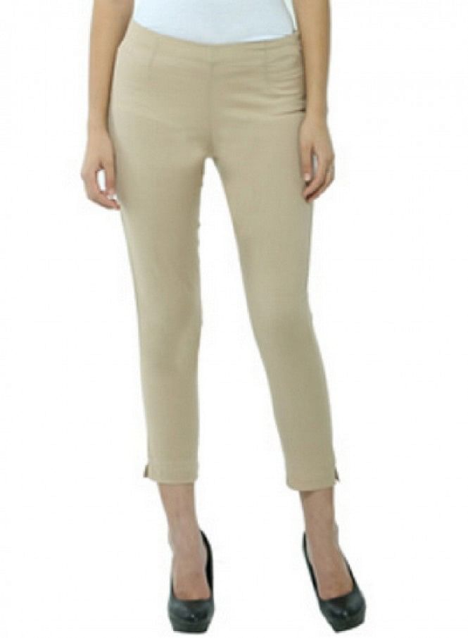 - Save 32% Womens Clothing Trousers Slacks and Chinos Capri and cropped trousers Natural DSquared² Cotton Buttoned Waist Cropped Trousers in Beige 